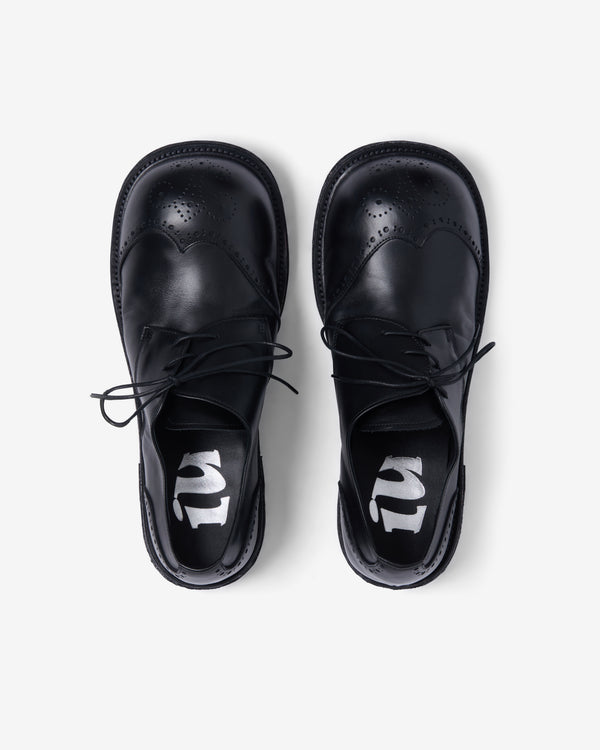 No Idea - Men's Big Foot Curved Wingtip Derby - (Black)