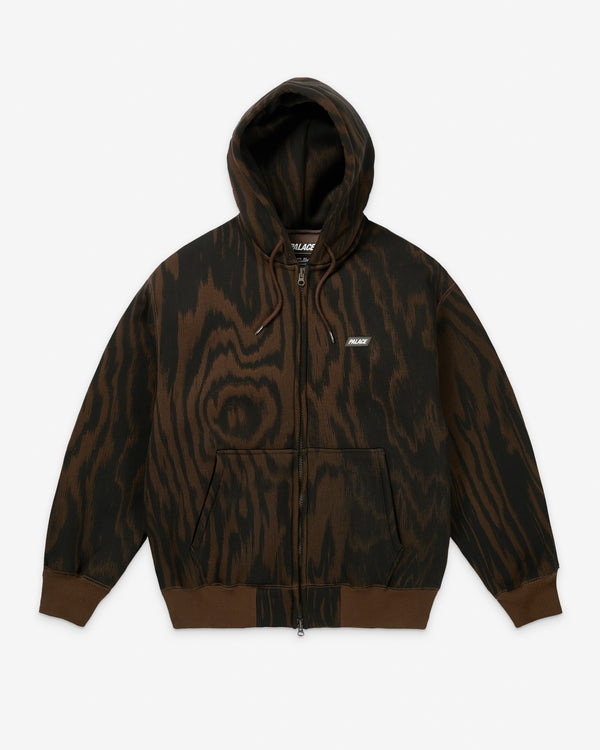 Palace - Men's Thermal Bonded Zip Hood - (Woodprint)