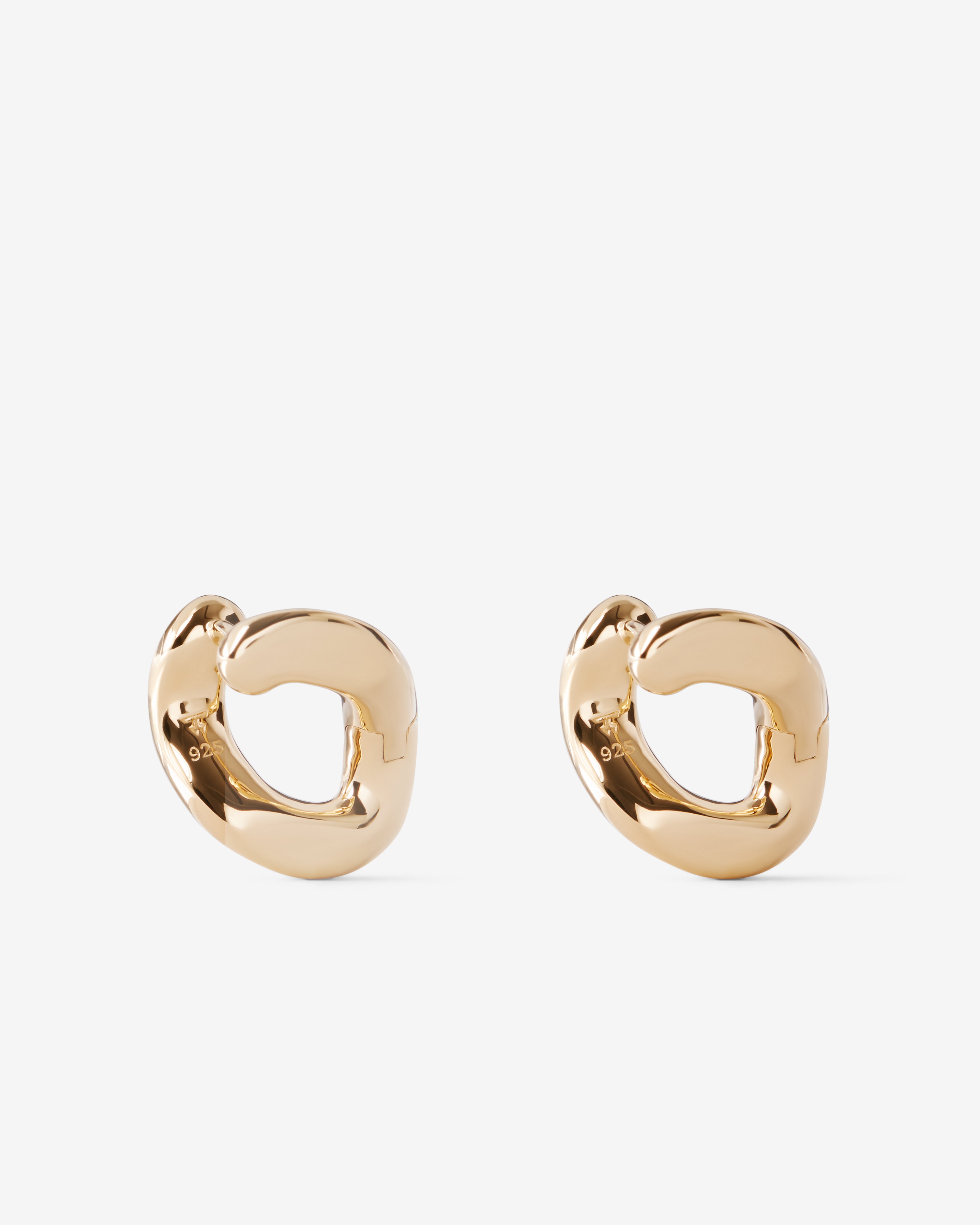 Tom Wood Arch gold-plated hoops