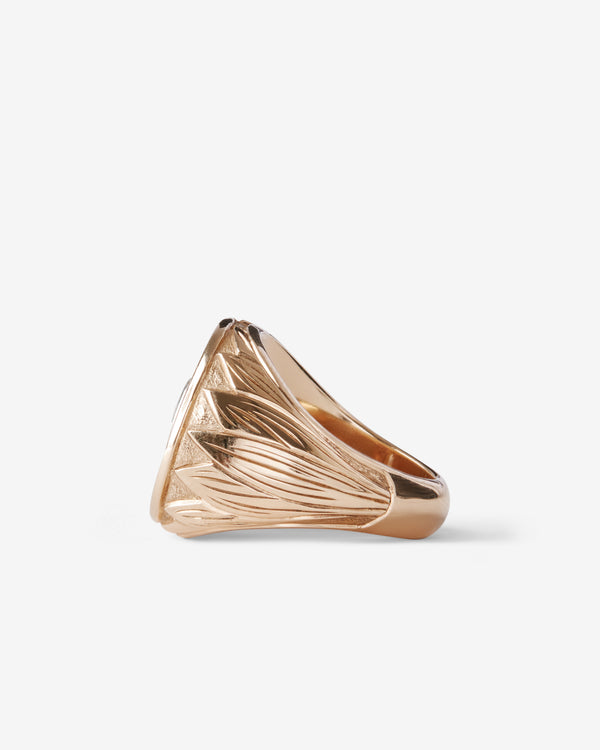 Duffy - Gold Engraved Diamond Ring
