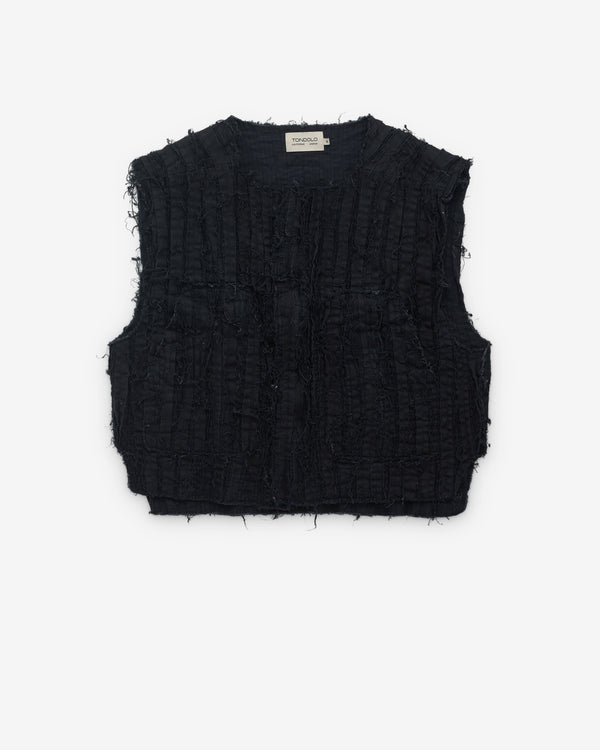 Tondolo - Men's Off Cut Bark Vest - (Meteorite)