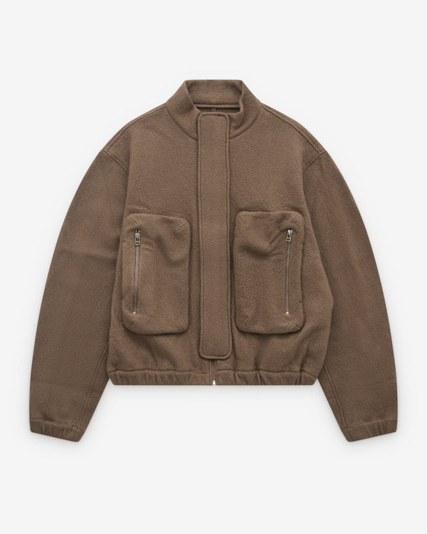 Tondolo - Men's High Neck Fleece Jacket - (Brindle)