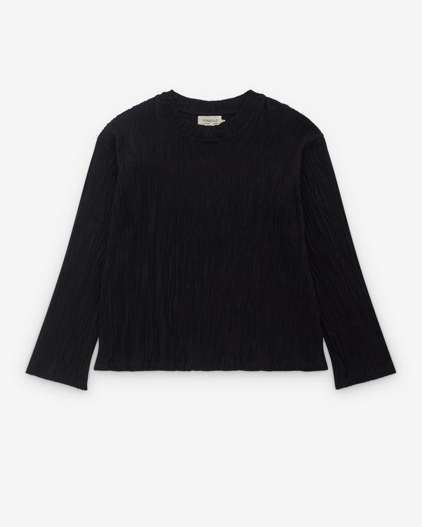 Tondolo - Men's Gilled Long Sleeve T-Shirt - (Washed Black)