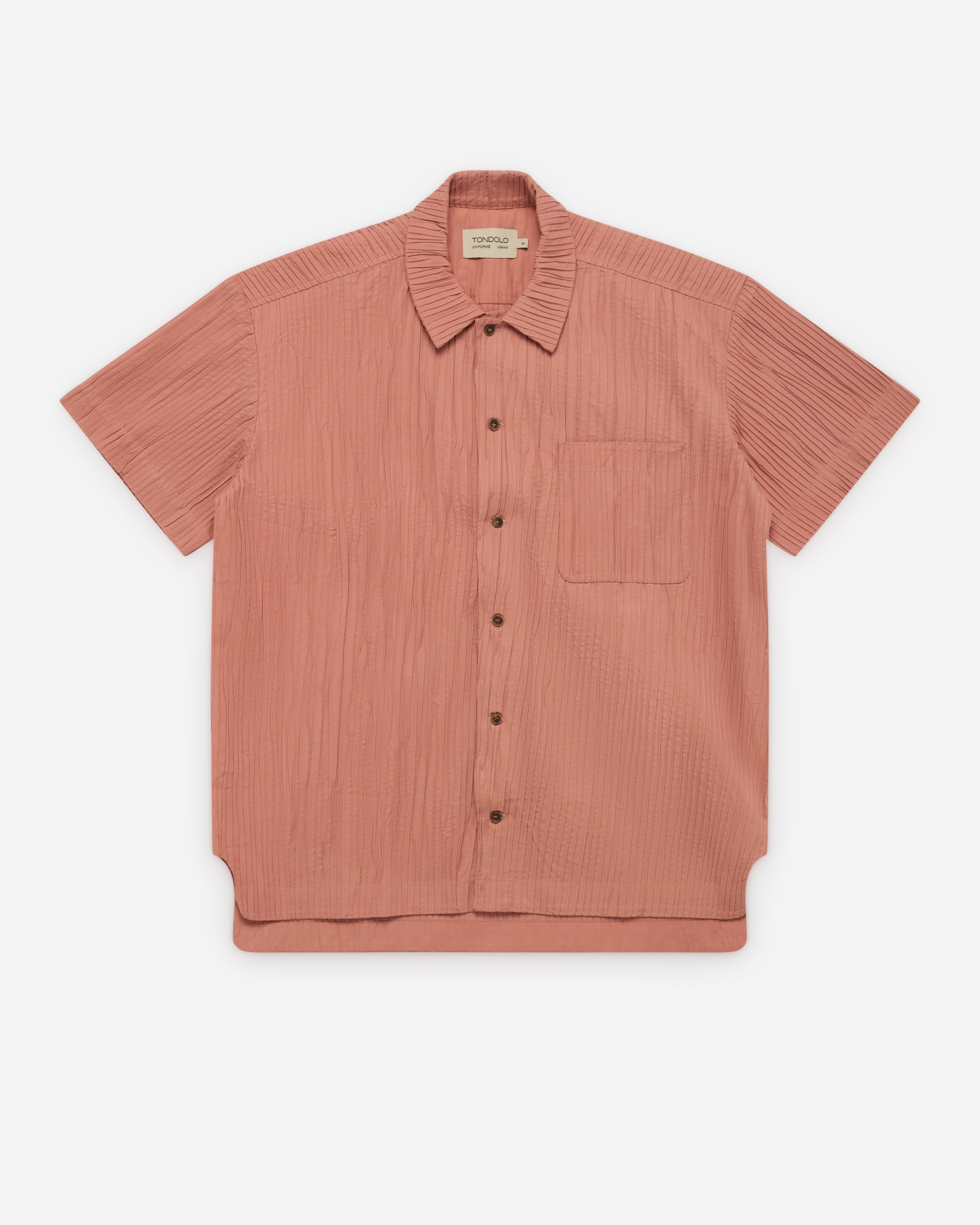 Tondolo: Men's Gilled Camp Collar Shirt (Rose) | Dover Street Market London