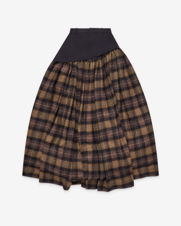 Torishéju - Women's Tartan Ball Gown Skirt - (Khaki/Check)