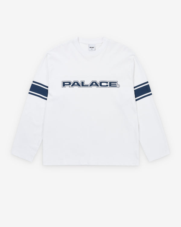 Palace - Men's Touchdown Longsleeve - (White)