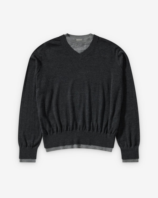 Townwear - Double Layered Sweater - (Navy/Grey)