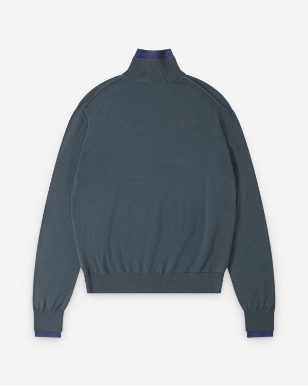 Townwear - Men's Layered High-Neck Sweater - (Teal/Purple)