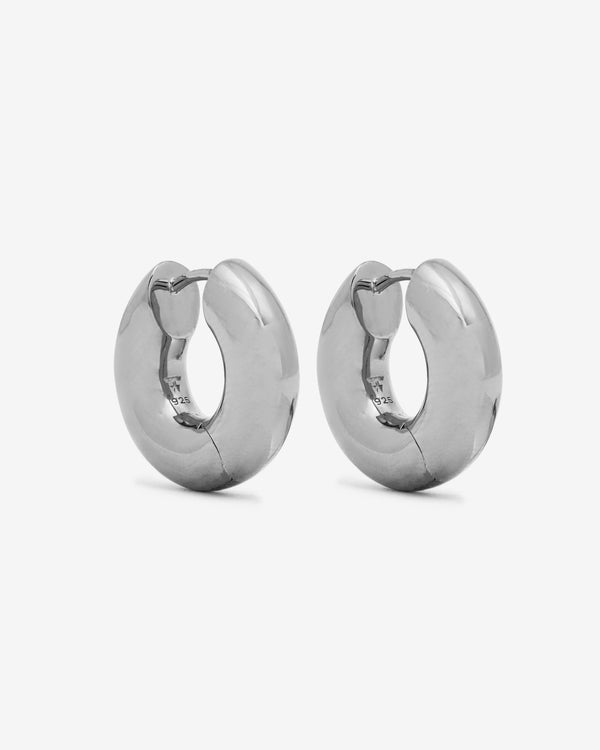 Tom Wood - Chunky Hoops Small - (Silver)