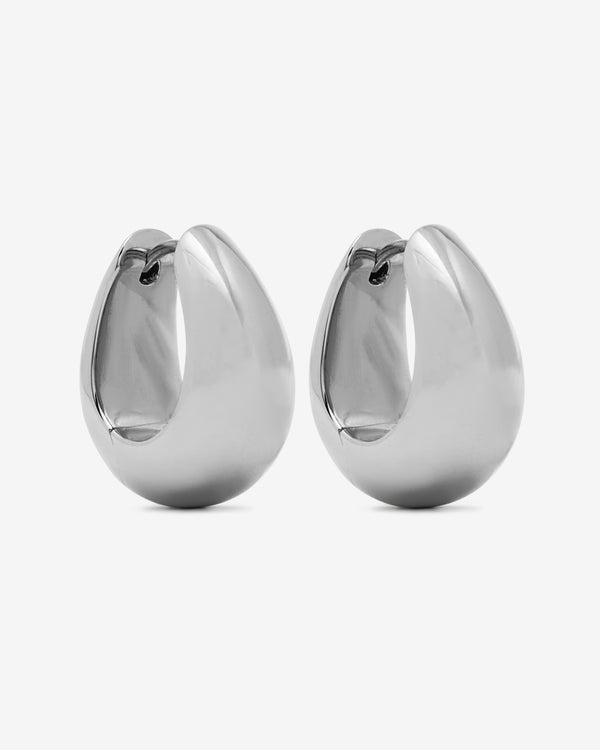 Tom Wood - Ice Hoops Medium - (Silver)