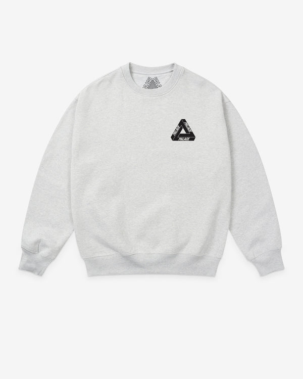 Palace - Men's Tri-Ferg Crew - (Grey Marl)