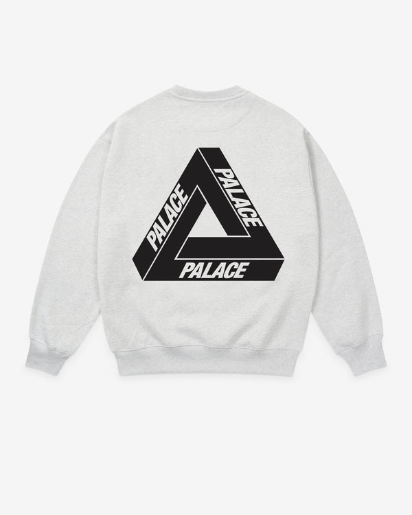 Palace - Men's Tri-Ferg Crew - (Grey Marl)