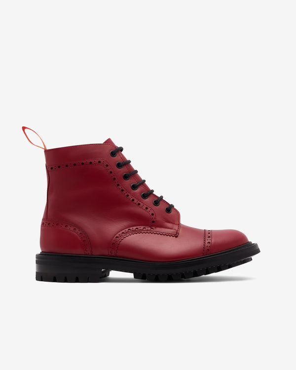 Junya Watanabe MAN - Men's Trickers Brogue Zip Boots - (Red)