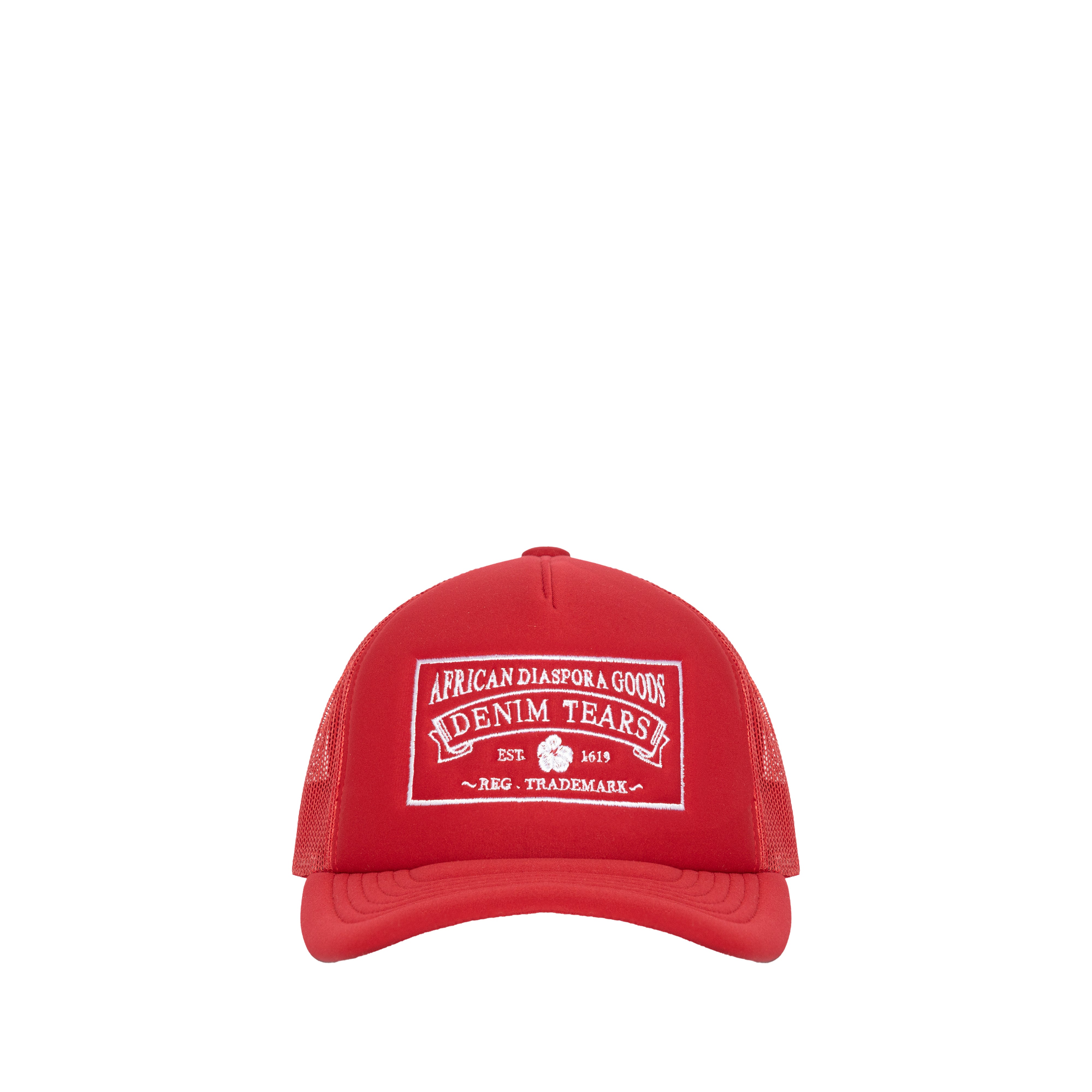 Denim Tears - Men's ADG Trucker Hat - (Red) | Dover Street Market 