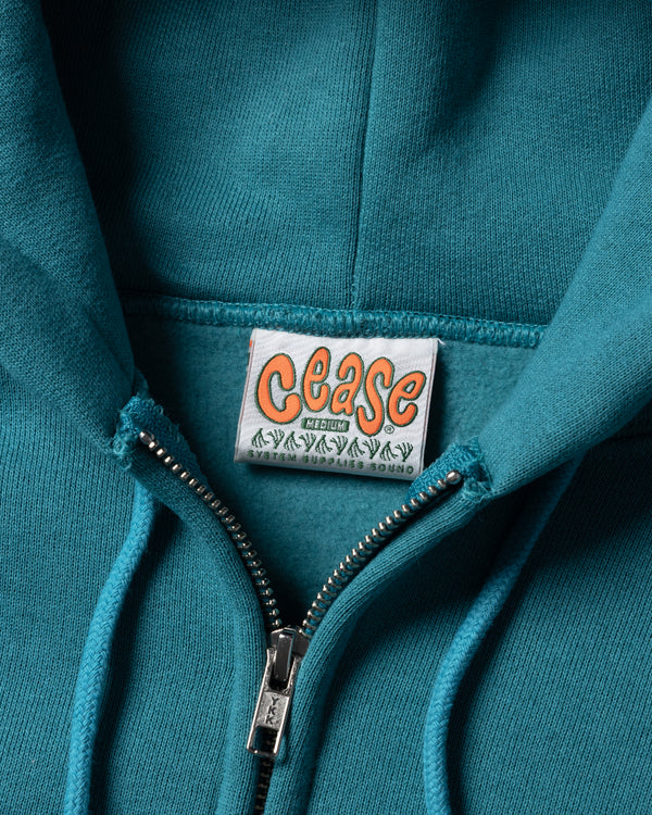Cease - Men’s Standard Zip Hoodie - (Teal)