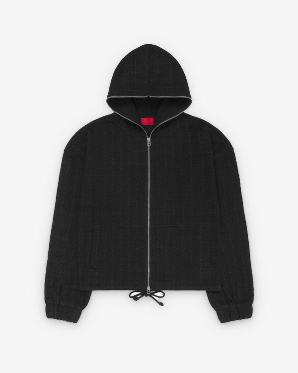 Fugazi - Men's Tweed Zip Hoodie - (Black)
