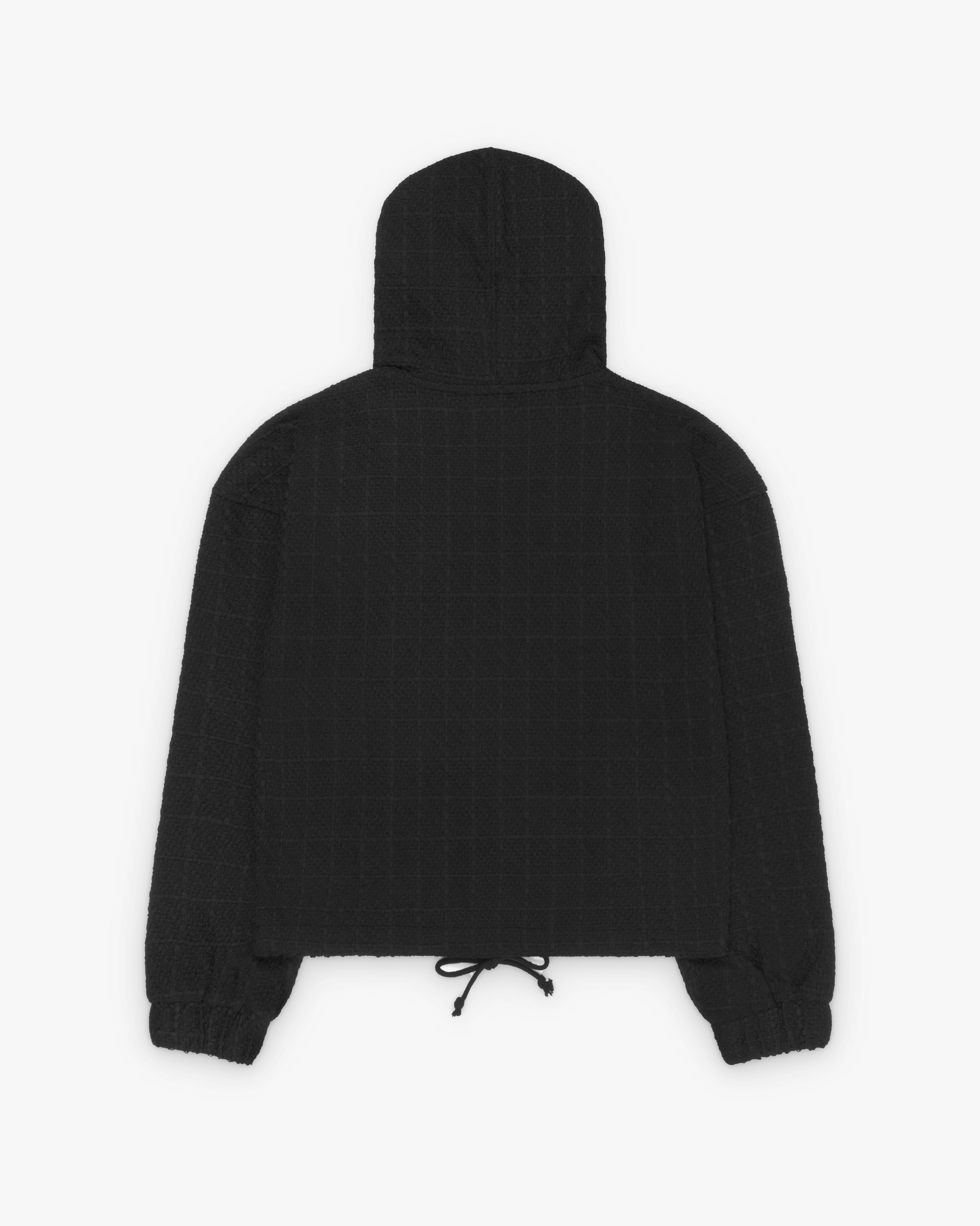 Fugazi: Men's Tweed Zip Hoodie (Black) | Dover Street Market London