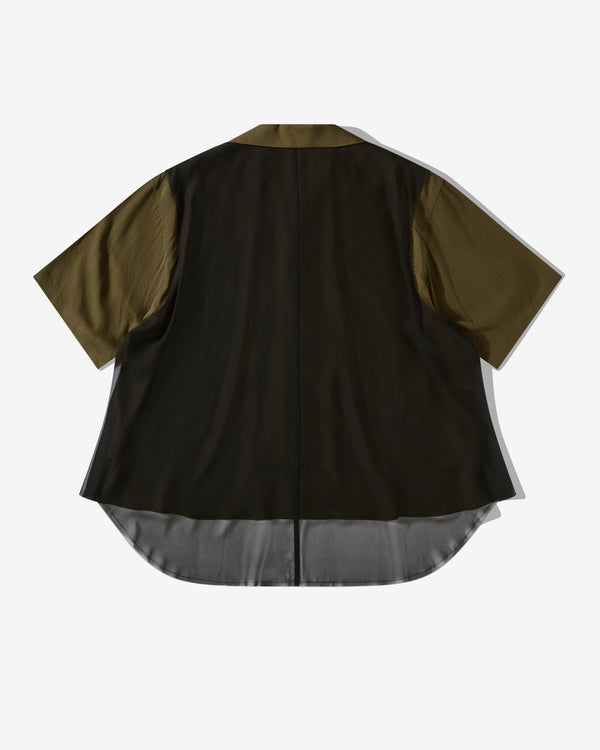 Undercover - Women’s Contrast Shirt - (Grey/Khaki)