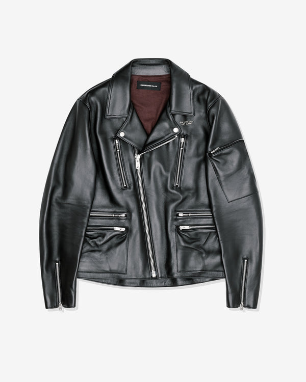 Undercover - Men's Leather Biker Jacket - (Black)