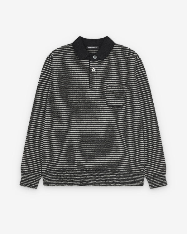 Undercover  - Men's Knit Polo - (Black Stripe)