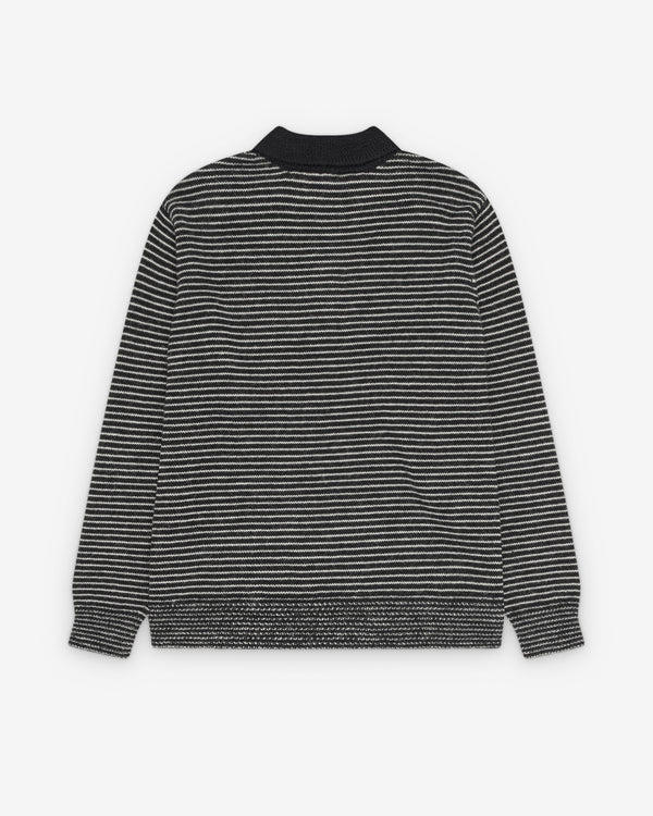 Undercover  - Men's Knit Polo - (Black Stripe)