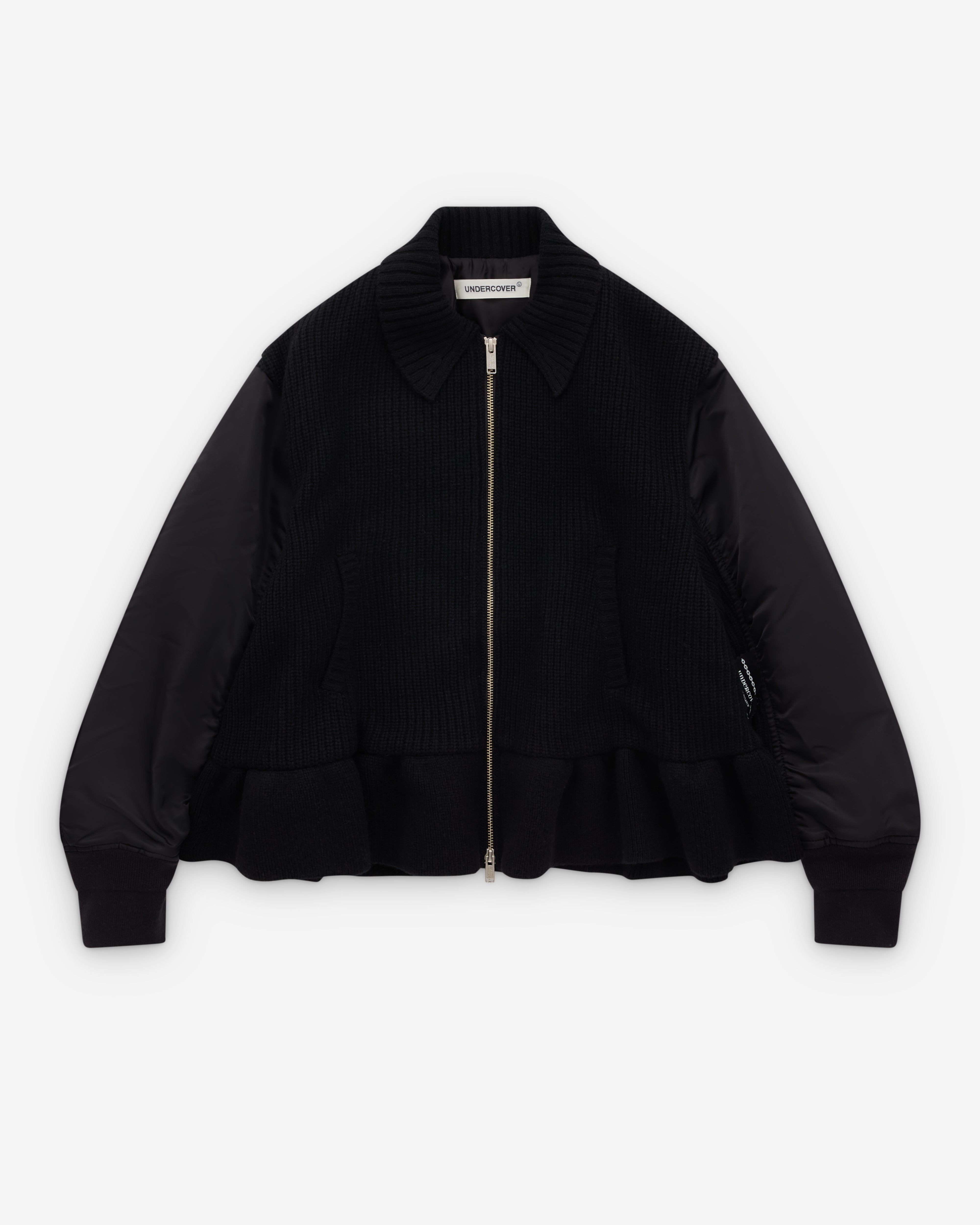 Undercover: Women's Ribbed Knit Jacket (Black) | Dover Street
