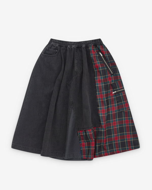 Undercover - Women's Tartan Denim Skirt - (Black)