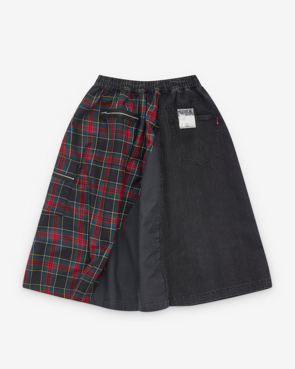 Undercover - Women's Tartan Denim Skirt - (Black)