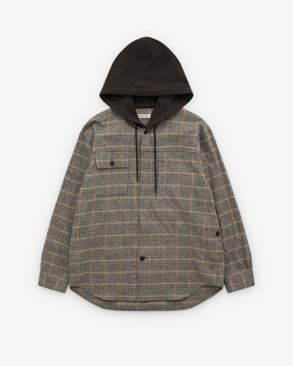 Undercover - Men's Hooded Check Shirt - (Gray Check)
