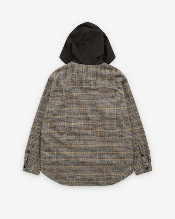 Undercover - Men's Hooded Check Shirt - (Gray Check)