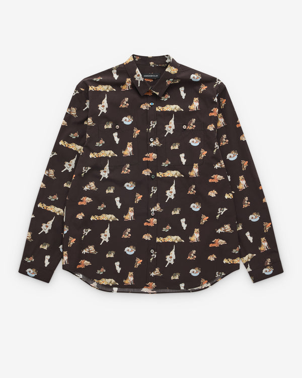 Undercover - Men's Dog Print Shirt - (Black)