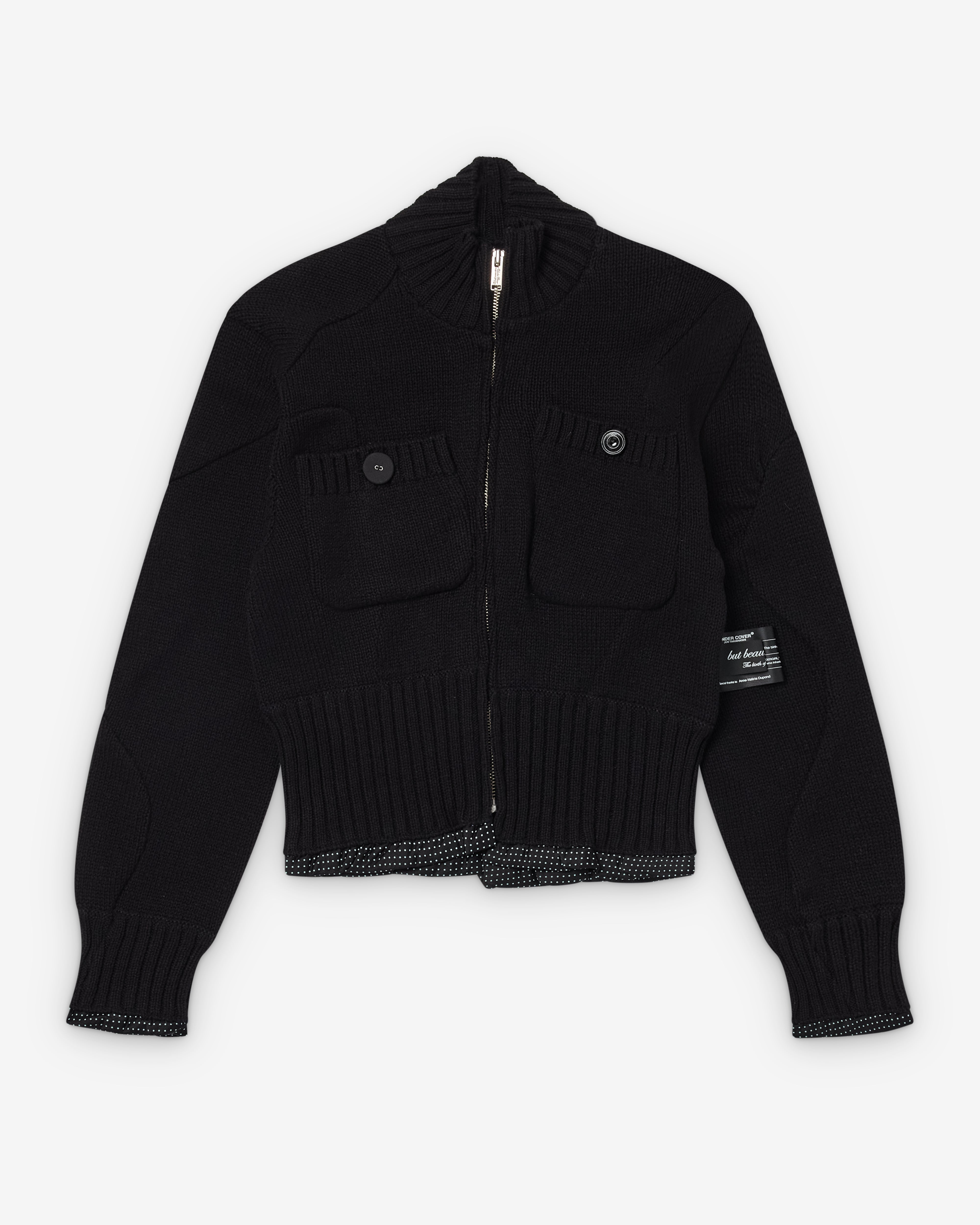 Undercover: Women's Zipped Knit (Black) | Dover Street Market London