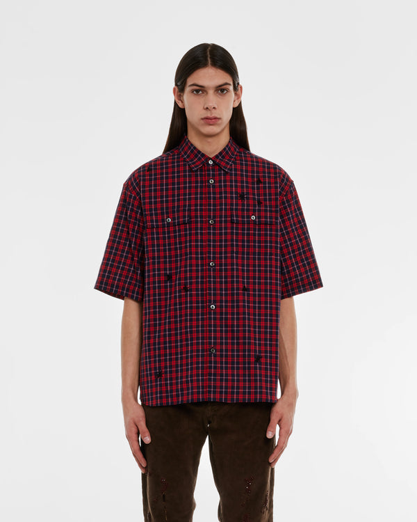 Undercover - Men’s Insect Check Shirt - (Red)