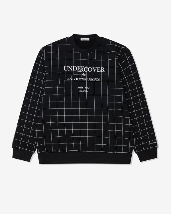 Undercover - Men's Check Crew Neck Sweatshirt - (Black)