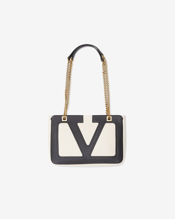 Valentino Garavani - Women's Viva Superstar Small Nappa Leather Shopping Bag - (Ivory/Black)