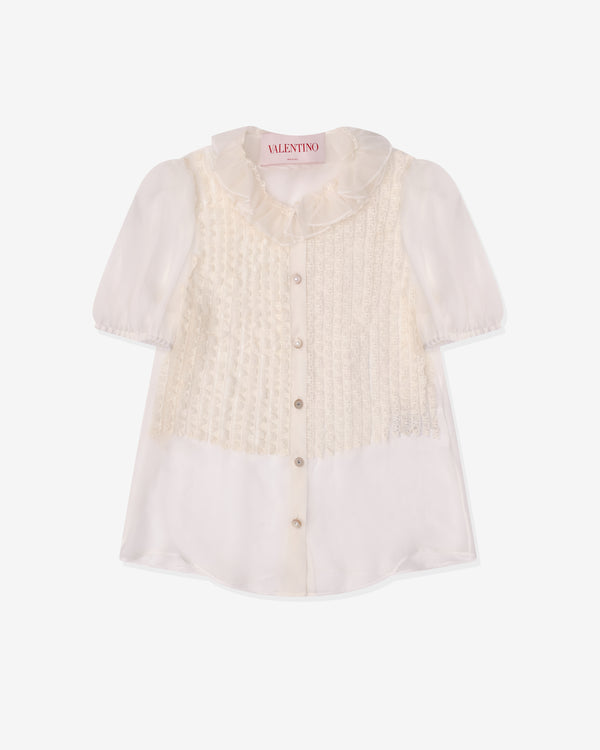 Valentino - Women's Chiffon Blouse - (Ivory)