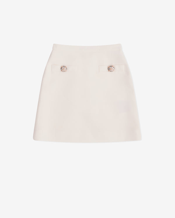 Valentino - Women's Crepe Couture Skirt - (Ivory)