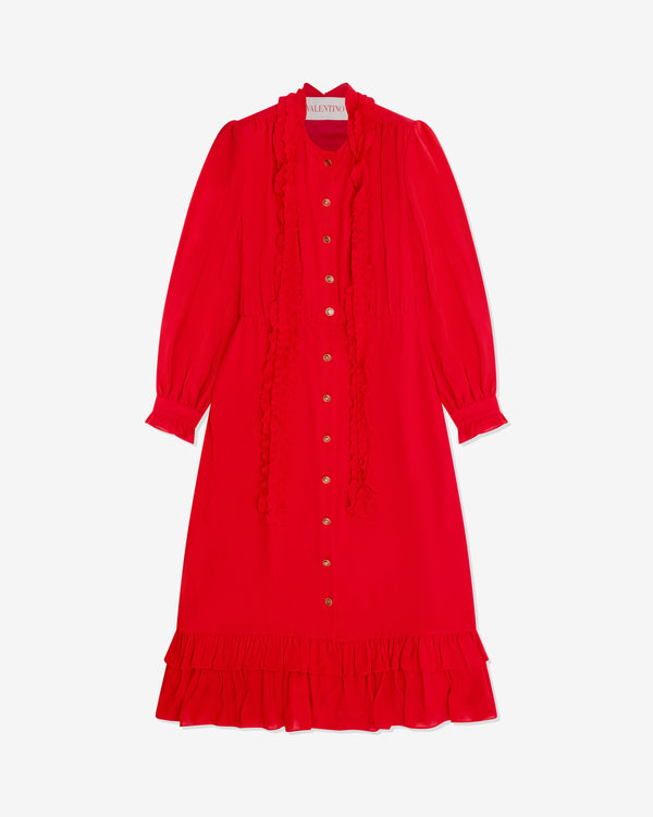 Valentino - Women's Georgette Midi Dress - (Red)