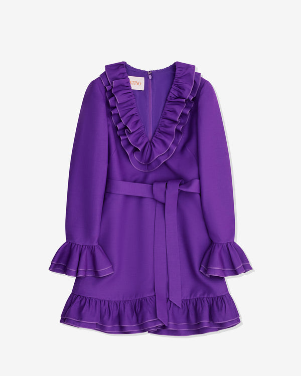 Valentino - Women's Crepe Couture Short Dress - (Violet)