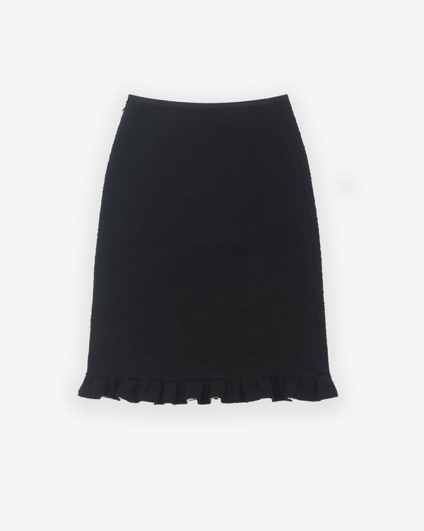 Valentino - Women’s Ruffle Hem Midi Skirt - (Black)