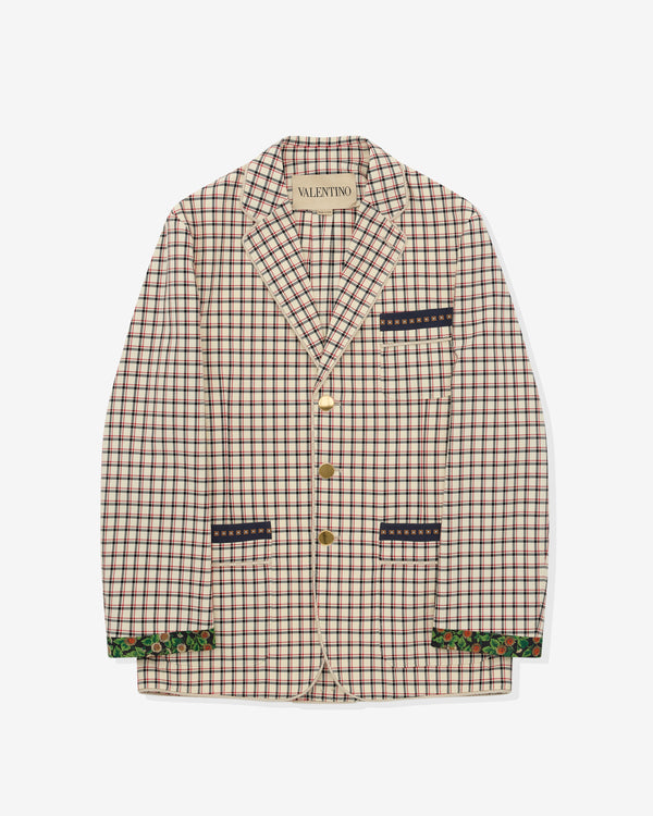 Valentino - Men’s Single-Breasted Cotton Jacket - (Yellow/Black/Red)