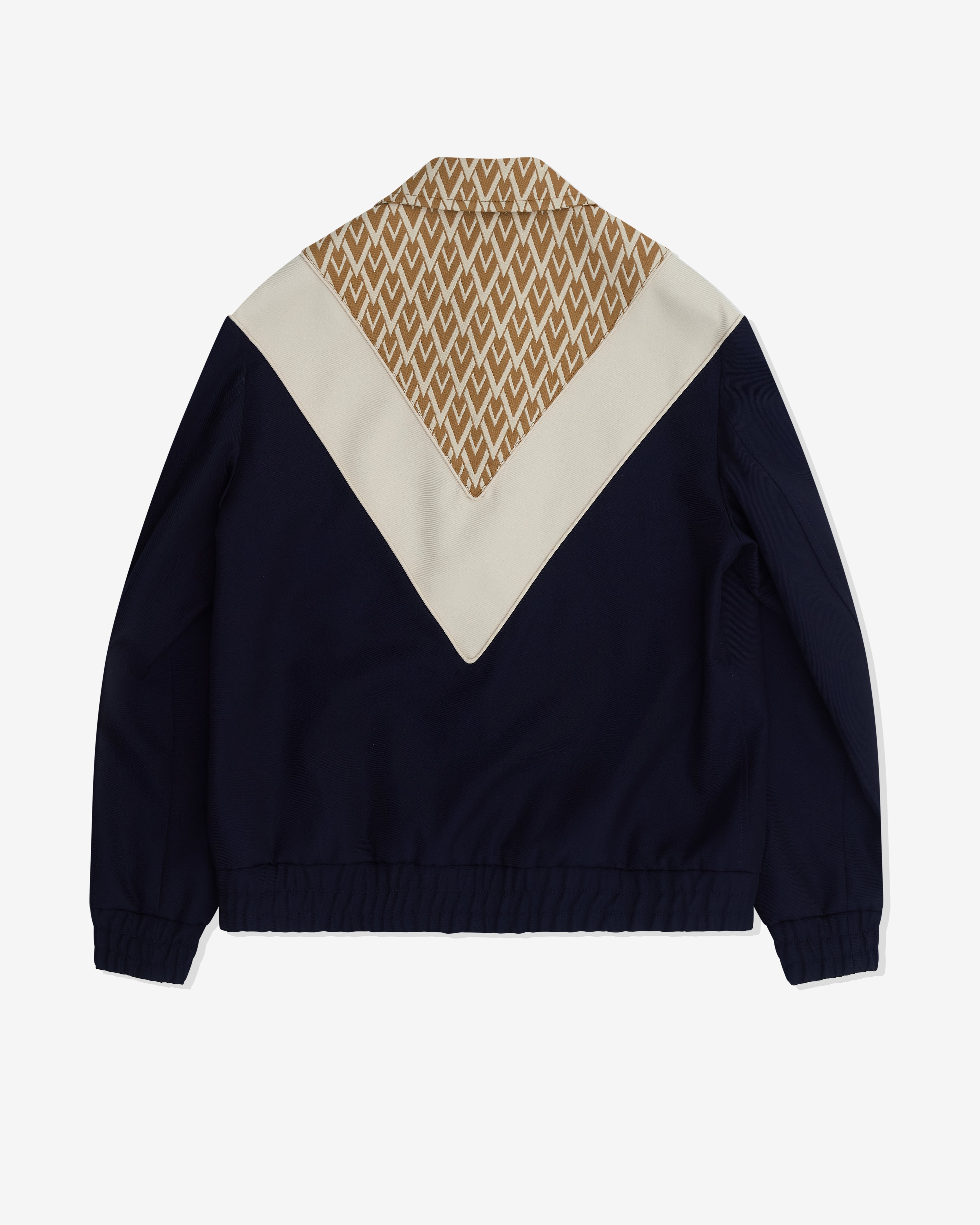 Valentino: Men's Zip V-Logo Jacket (Blue) | DSML E-SHOP