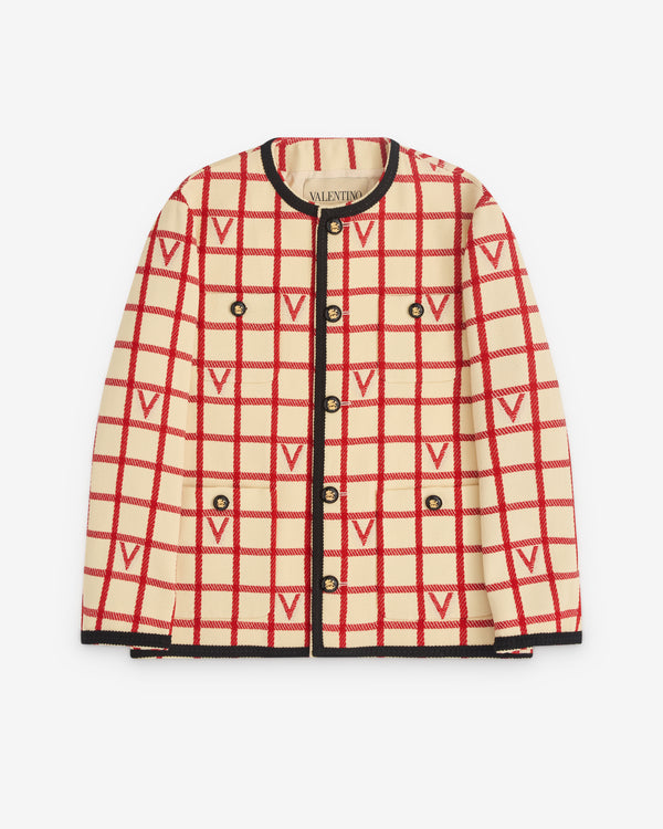 Valentino - Men’s Wool Blend Jacket - (Butter/Paris)