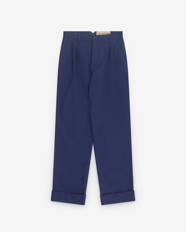 Valentino - Men’s Pleated Work Trousers - (Navy)