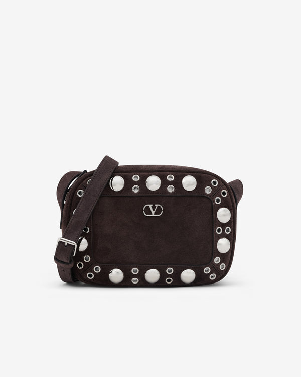 Valentino Garavani - Men’s Nellcôte Suede Shoulder Bag - (Brown)