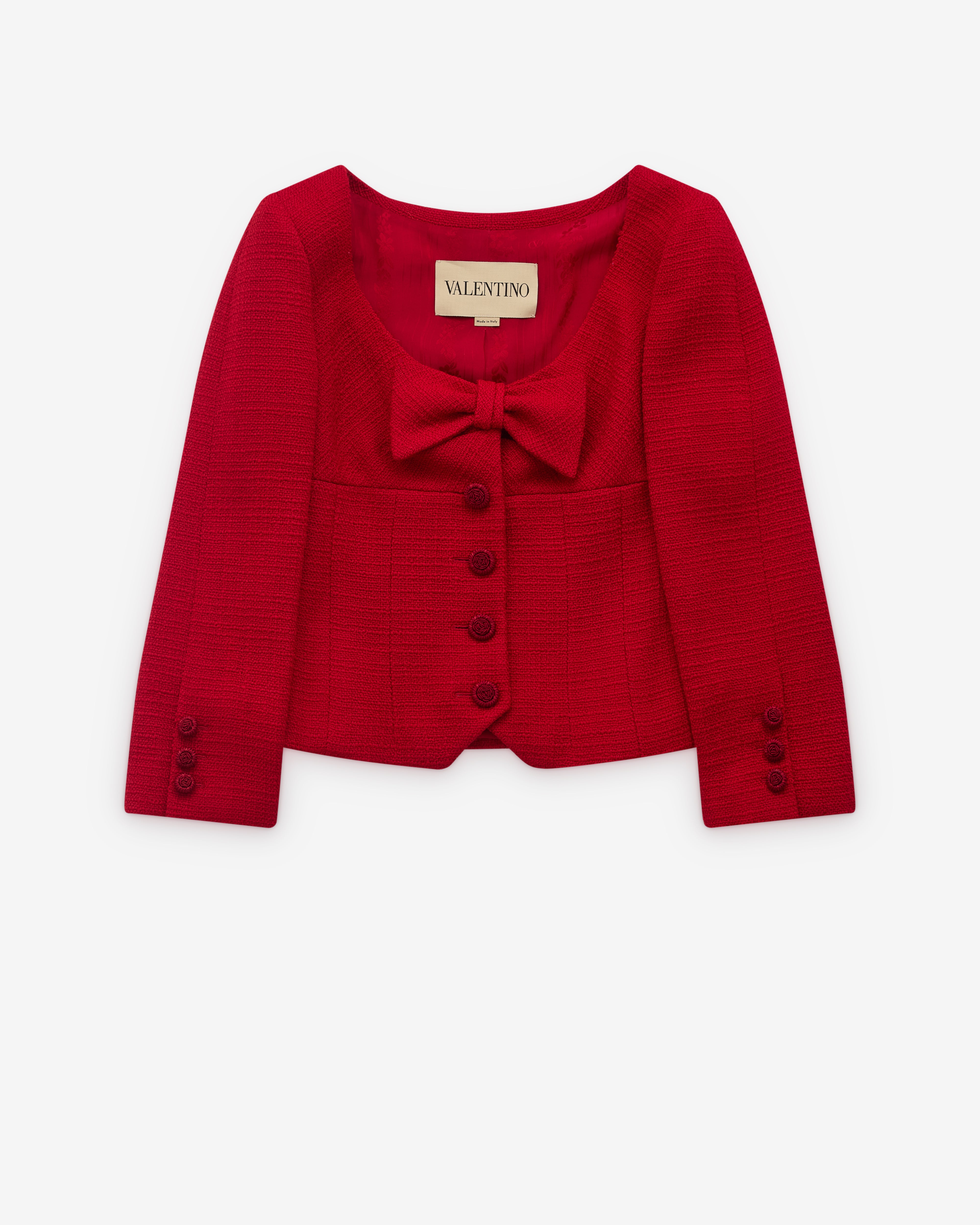 REDVALENTINO レッドバレンティノ ノーカラー テーラードジャケット RED VALENTINO NO COLLAR JACKET MADE IN ROMANIA/レッドヴァレンチノ