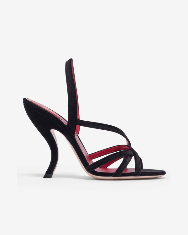 Valentino Garavani - Women's Fetishique Velvet Sandal - (Black)