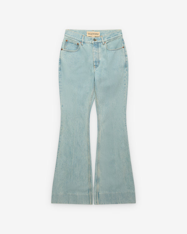 Valentino - Women's Flared Denim Jeans - (Blue Denim)