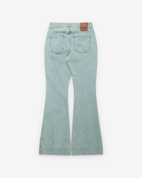 Valentino - Women's Flared Denim Jeans - (Blue Denim)