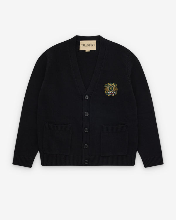 Valentino - Women's Logo Patch Cardigan - (Black)